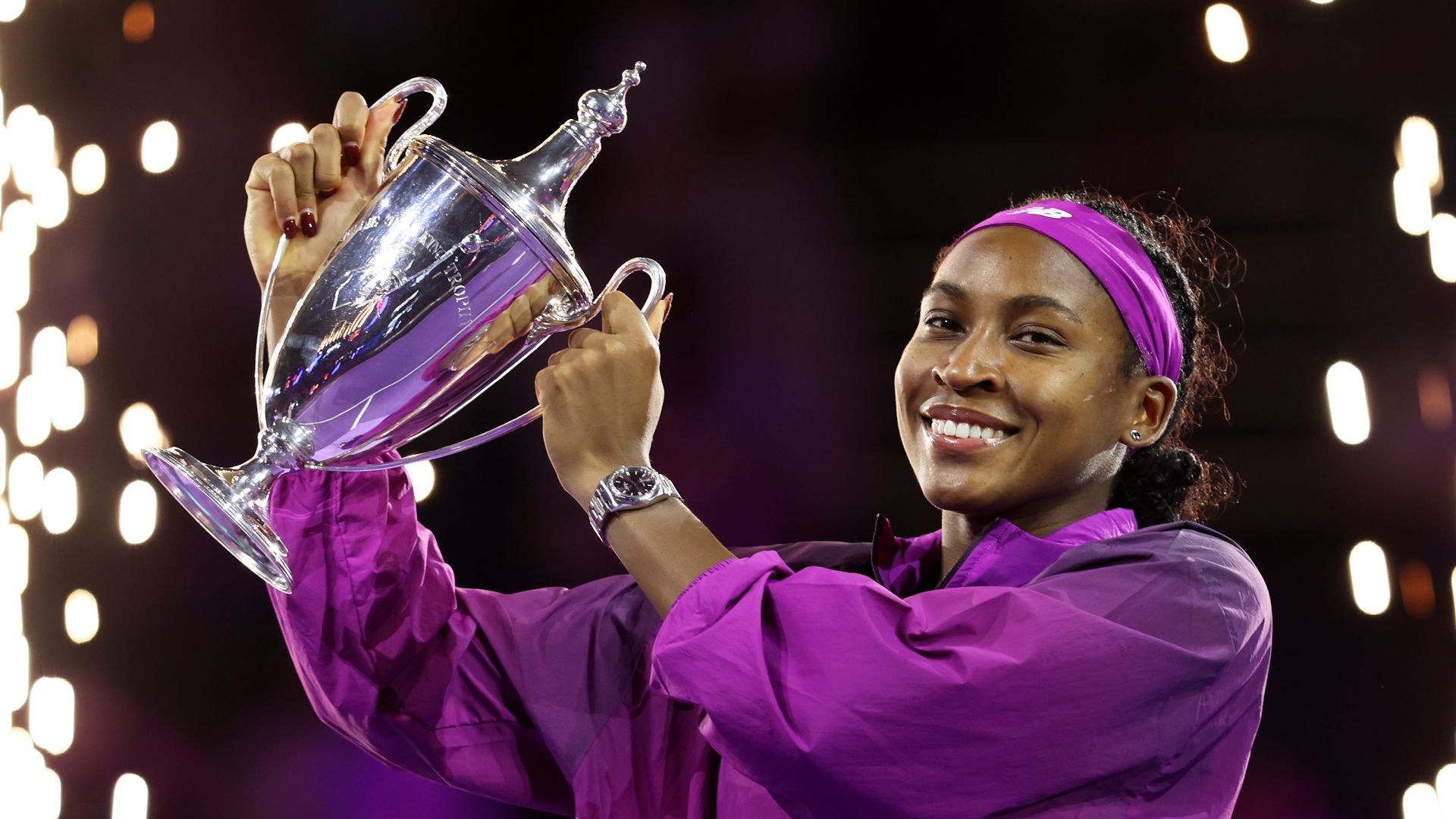 Coco Gauff celebrates WTA Finals tournament win with a date with her grandma