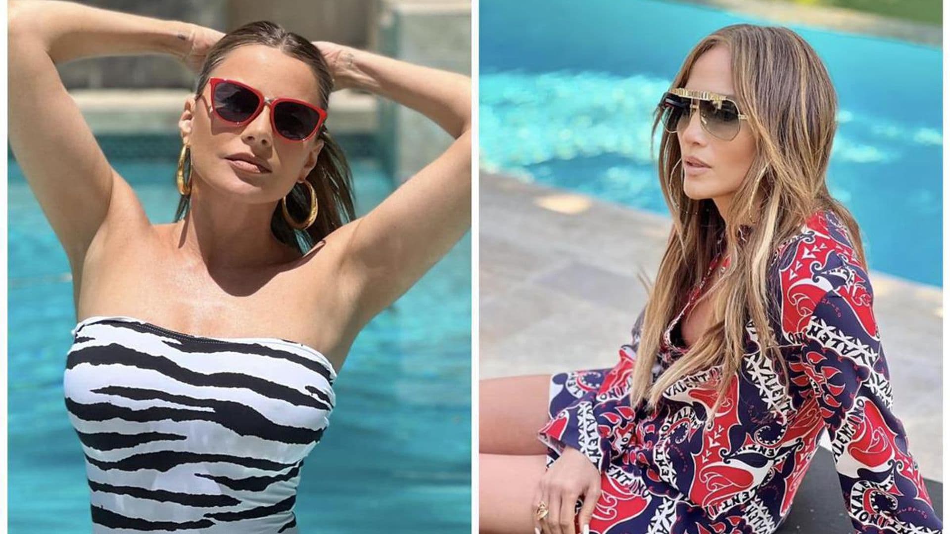 Sofía Vergara welcomes summer dipping in her pool, while Jennifer Lopez rocks patriotic colors during Memorial Day