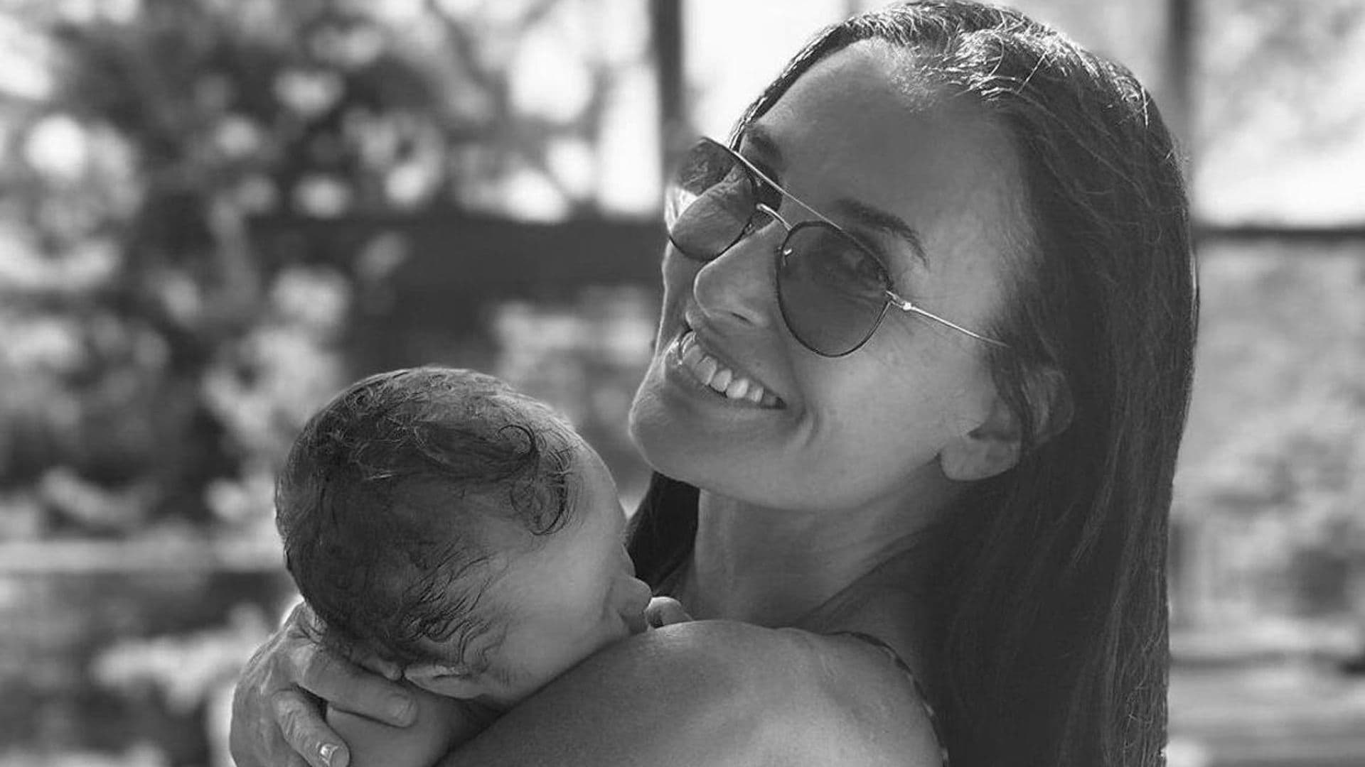 Demi Moore celebrates Mother’s Day poolside along with her first grandchild