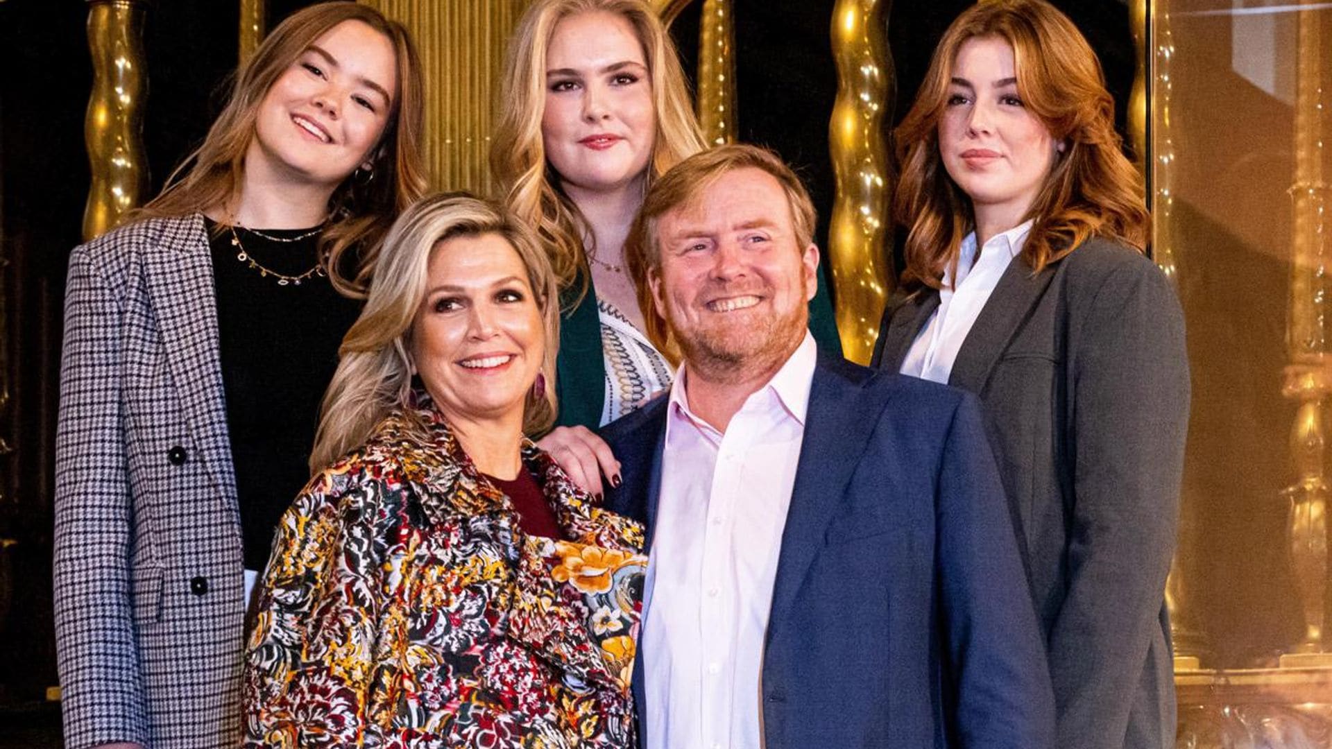 Queen Maxima and family go glam for their 2022 Christmas card photo