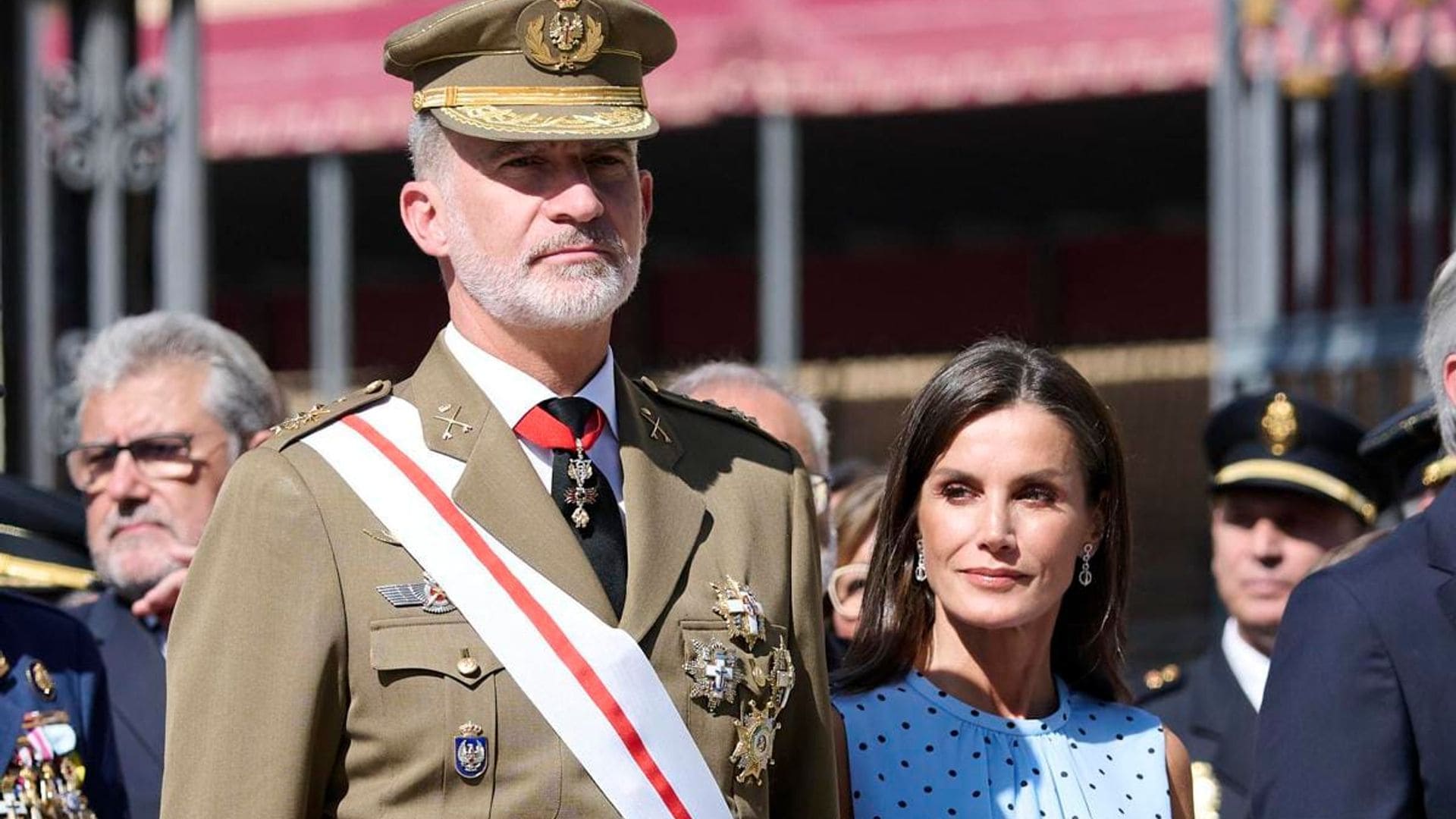 Proud parents Queen Letizia and King Felipe attend daughter’s ceremony at military academy