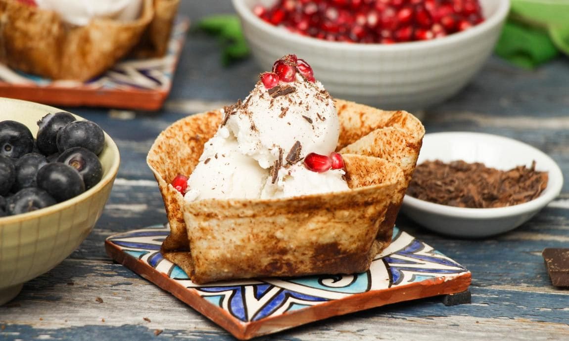 Tortilla Ice Cream Bowl recipe from Siete Foods