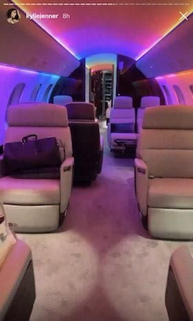 Kylie Jenner shares rare picture of the inside of her private jet