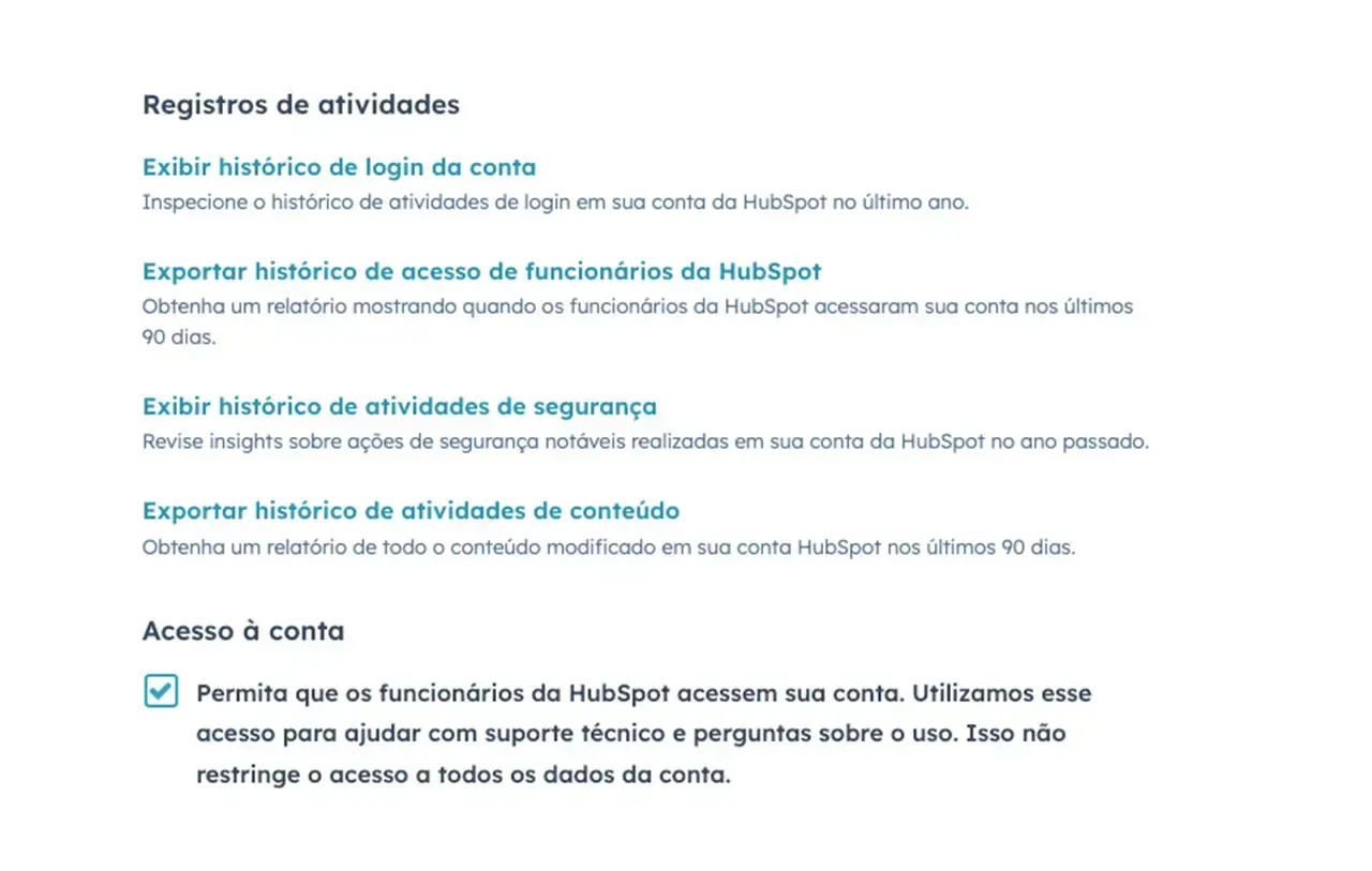 use o registro de atividade da HubSpot