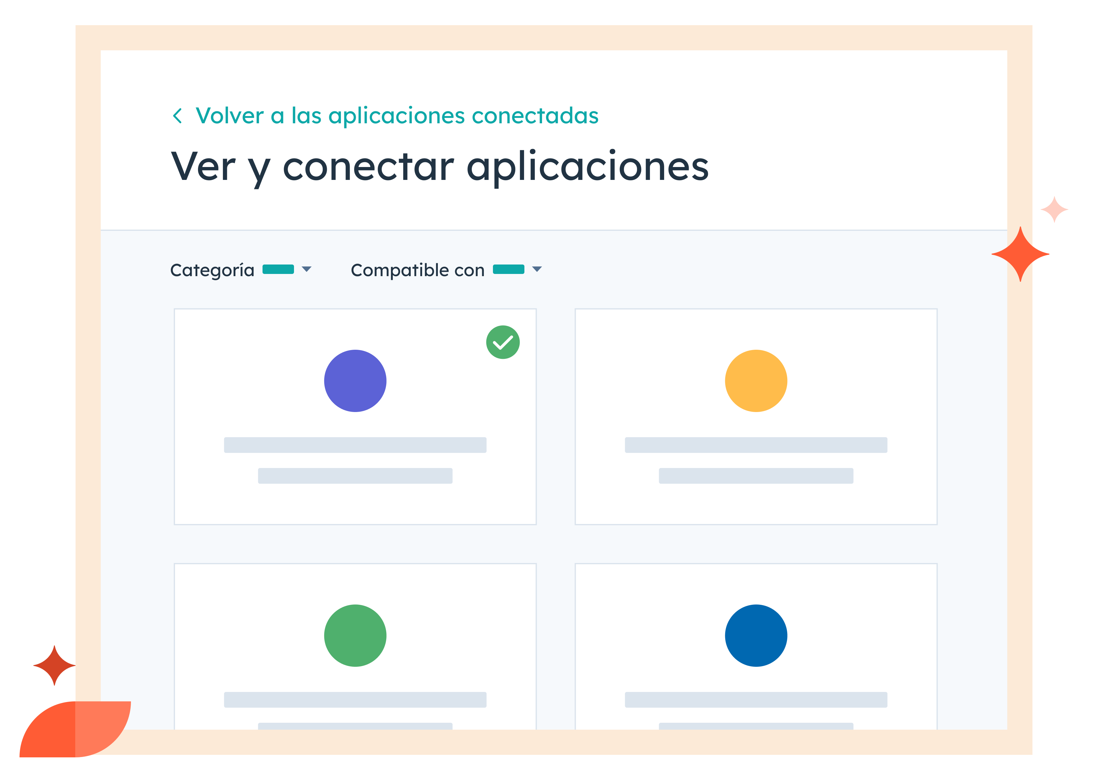 panel de aplicaciones en HubSpot