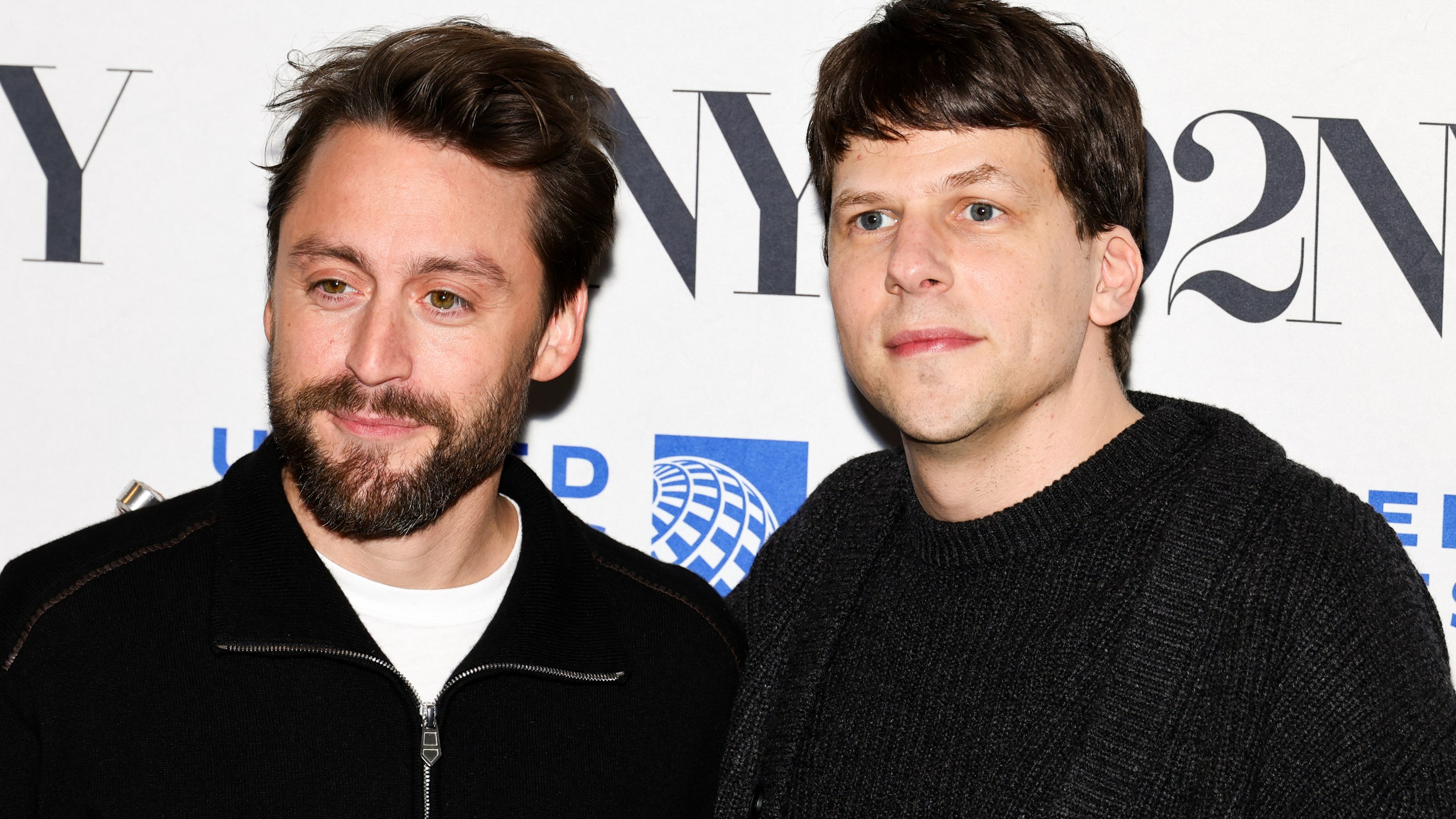 NEW YORK, NEW YORK - OCTOBER 16: Kieran Culkin and Jesse Eisenberg attend a conversation with Annette Insdorf at 92NY on October 16, 2024 in New York City. (Photo by Arturo Holmes/Getty Images)