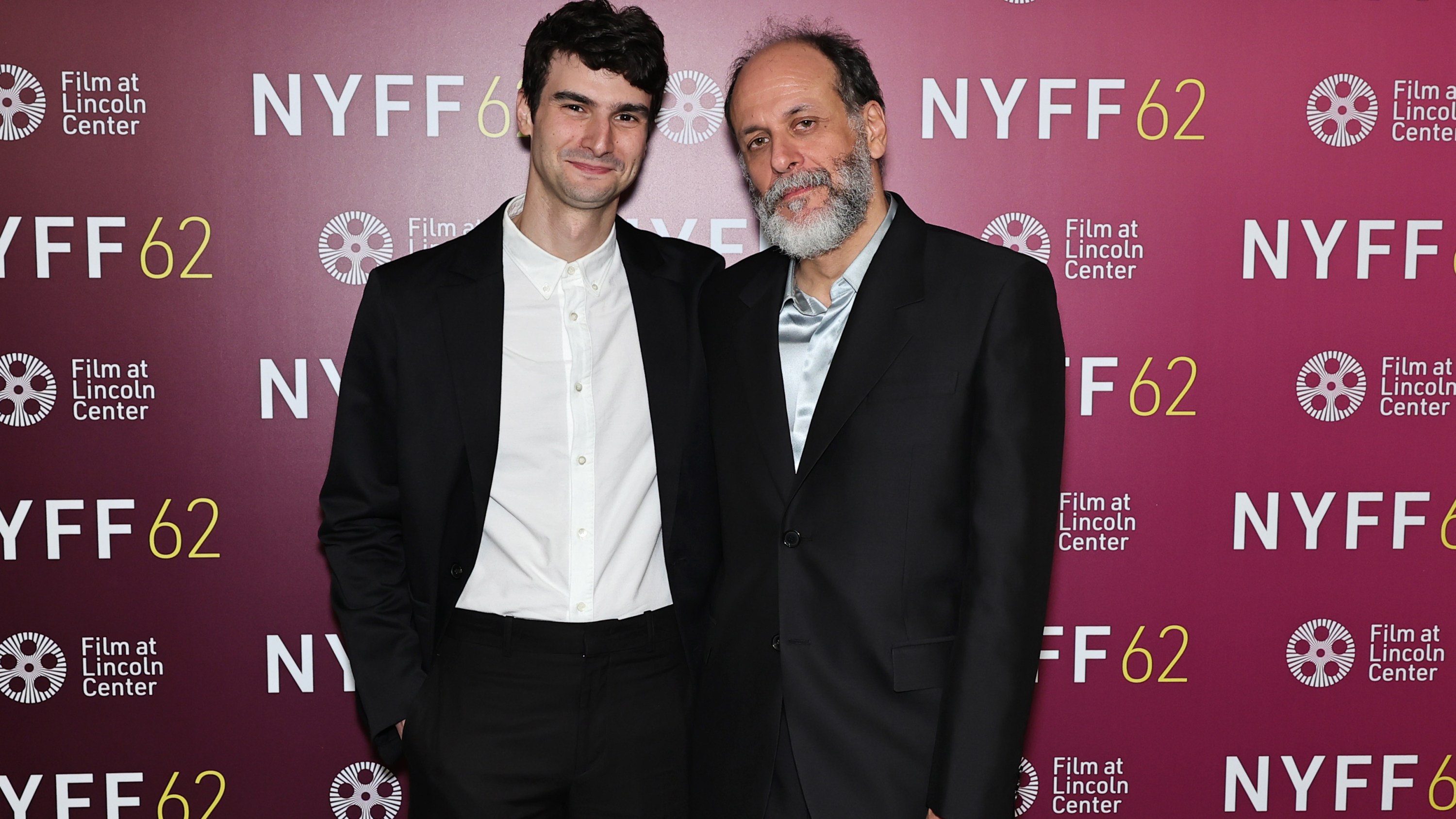 NEW YORK, NEW YORK - OCTOBER 06: (L-R) Justin Kuritzkes and Luca Guadagnino pose backstage at the 'Queer' premiere during the 62nd New York Film Festival at Film at Lincoln Center on October 06, 2024 in New York City. (Photo by Theo Wargo/Getty Images for FLC)