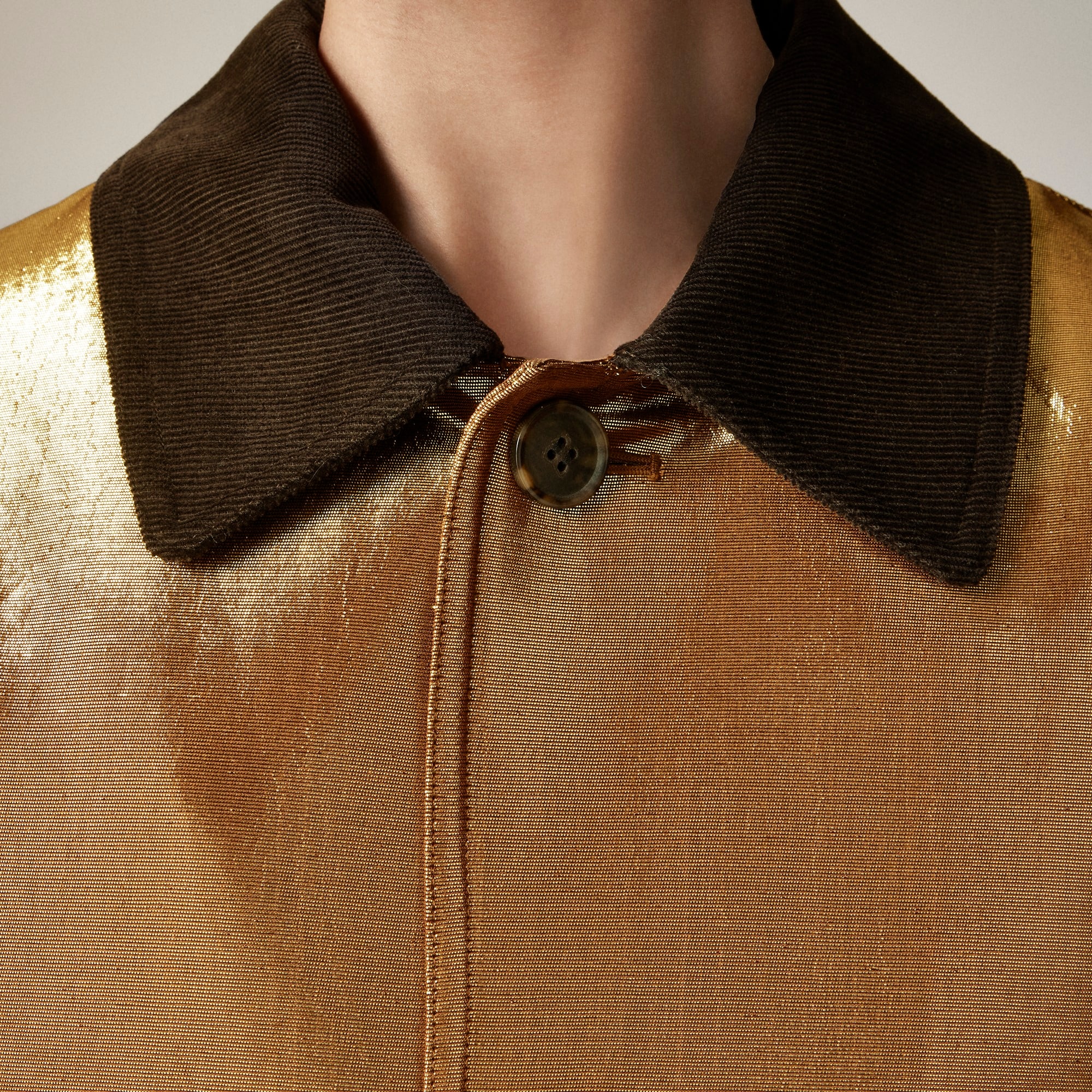 Christopher John Rogers X J.Crew Barn Jacket™ in gold lamé