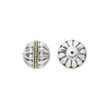 Signature Caviar Two-Tone Fluted Earring Backs