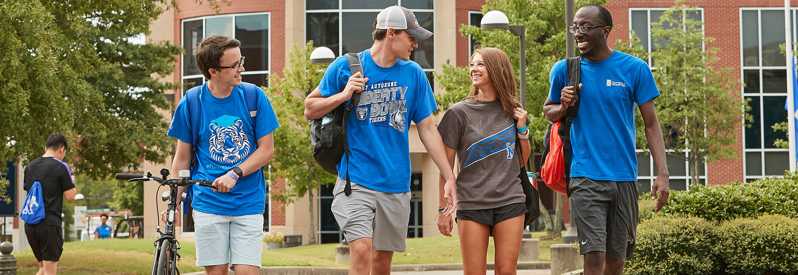 happy students walking