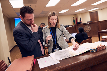 Legal Studies student in court