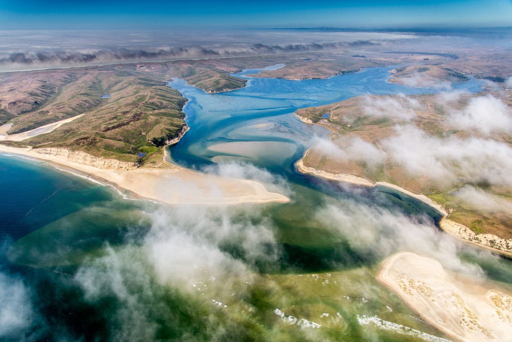 Coastal locations, such as Drakes Bay on the Point Reyes peninsula in Northern California