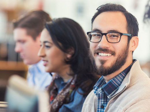 Group of young professionals working