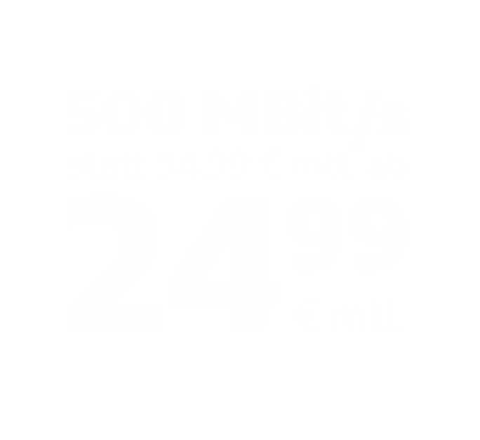 500 MBit/s ab 24,99 €