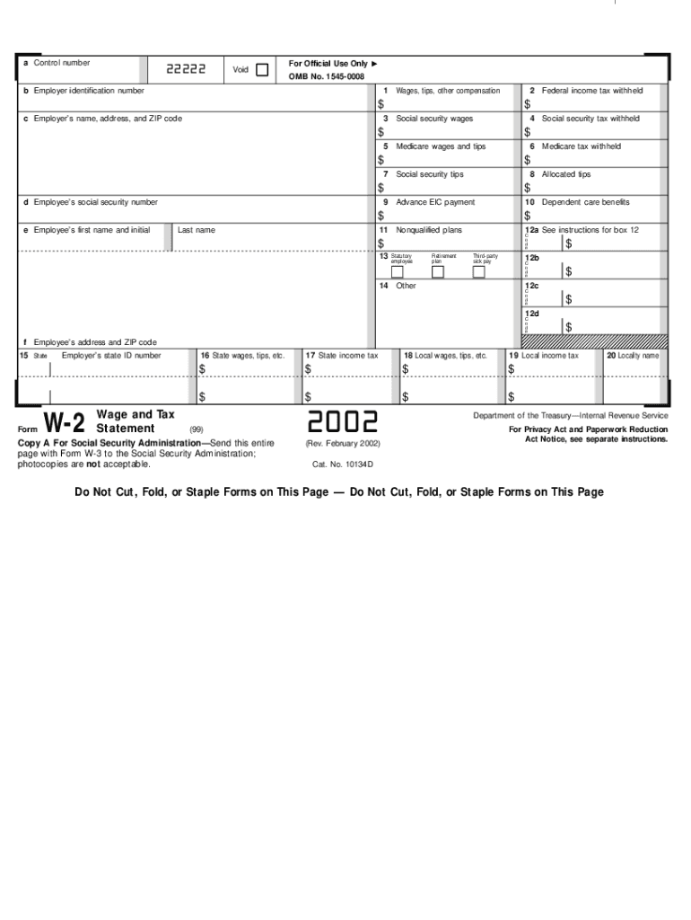 control number on w2 Preview on Page 1