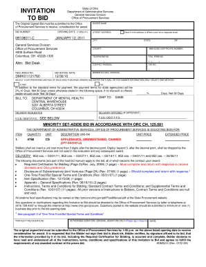 ) 0B108011-C JANUARY 12, 2011 General Services Division Office of Procurement Services 4200 Surface 