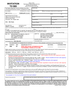 ) 0B111711-L FEBRUARY 9, 2011 General Services Division Office of Procurement Services 4200 Surface 