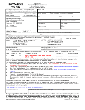 ) 0B113912-F DECEMBER 19, 2011 General Services Division Office of Procurement Services 4200 Surface