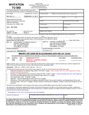 ) 0B112511-L FEBRUARY 14, 2011 General Services Division Office of Procurement Services 4200 Surface