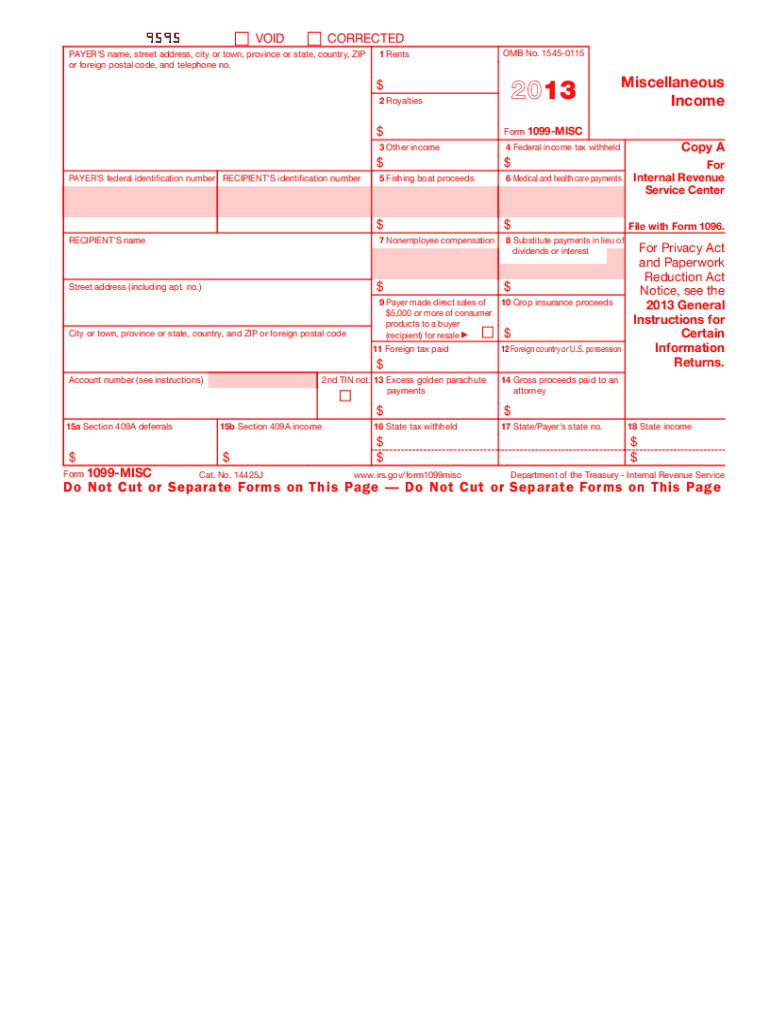 1099 form 2013 fillable Preview on Page 1