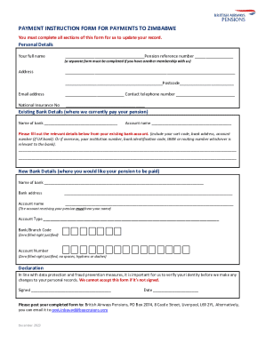 DIRECT DEPOSIT SIGN-UP FORM (ZIMBABWE)