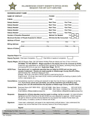 Hillsborough County Sheriff's Office: Fill out and sign online