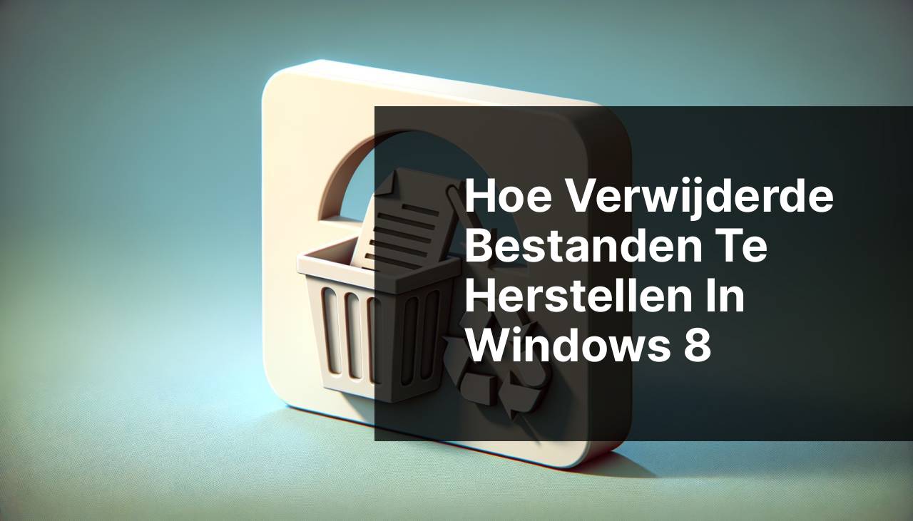 Hoe herstel je verwijderde bestanden op Windows 8