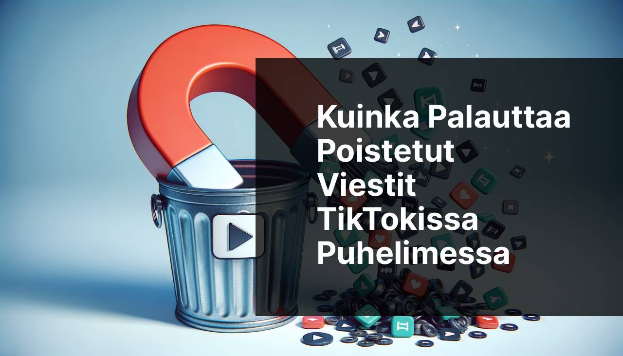 Kuinka palauttaa poistetut viestit TikTokissa puhelimellasi