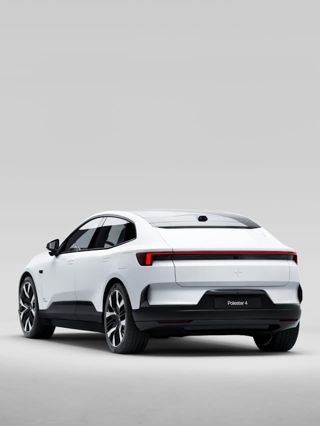 White Polestar 4 side view