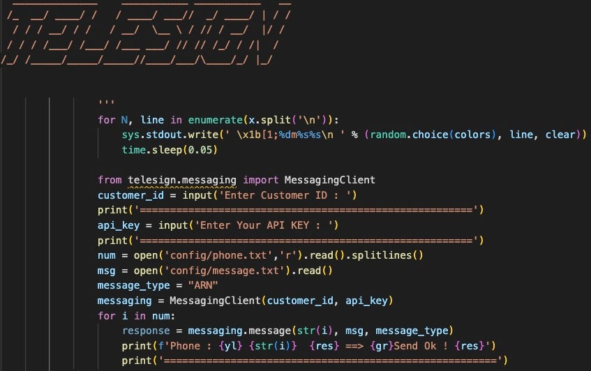 Telesign function in Xeon Sender