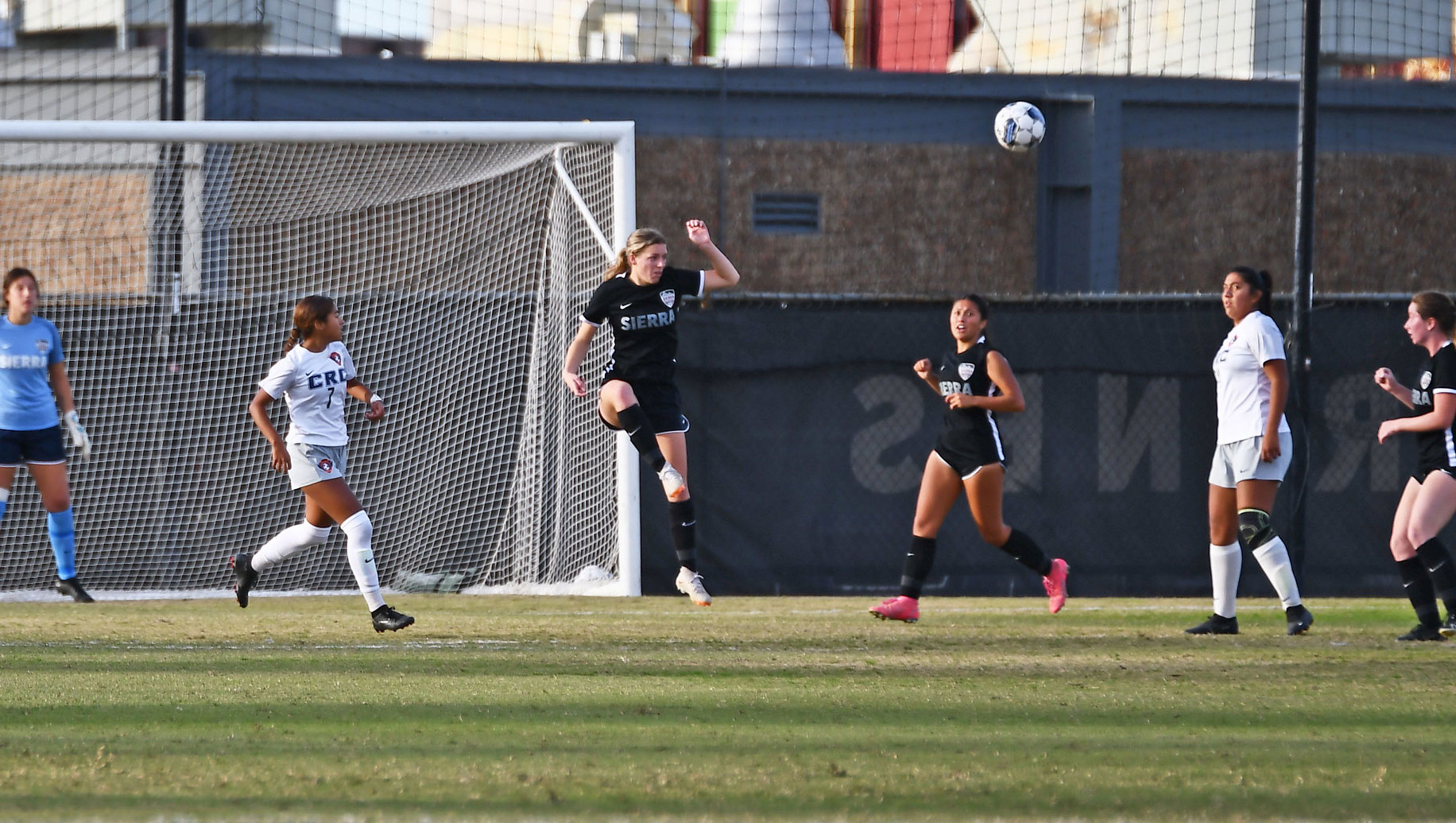 Women's soccer playing home game