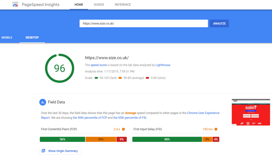 PageSpeed Insights