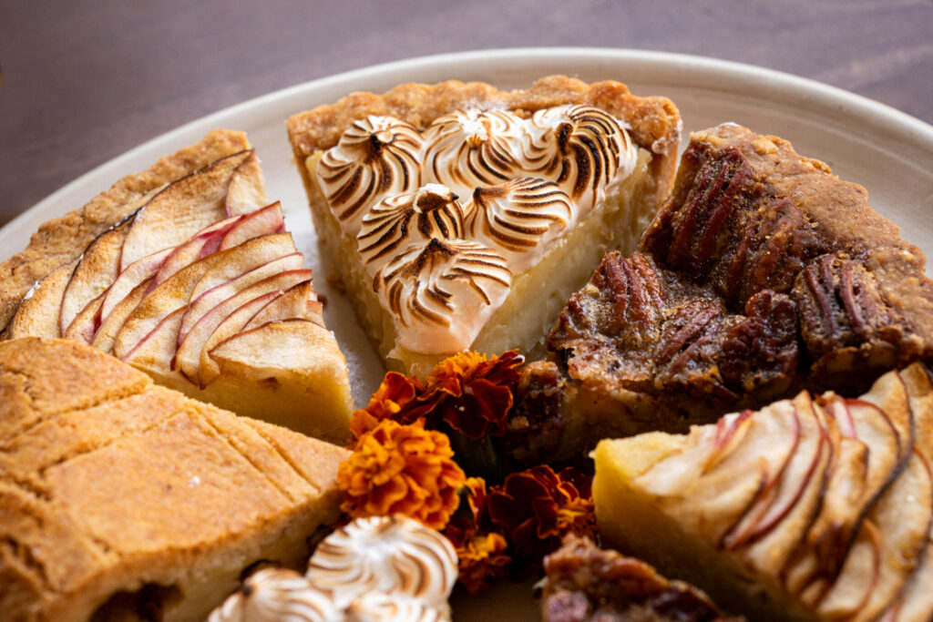 A selection of pies and tarts from Marla SR Bakery and Cafe November 16, 2023. (Photo John Burgess/The Press Democrat)