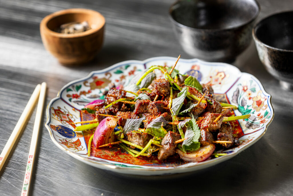 Beef from Chinese restaurant Bazaar Sonoma in Forestville