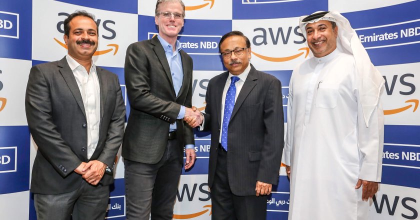 Amazon Web Services (AWS) and Emirates NBD teams