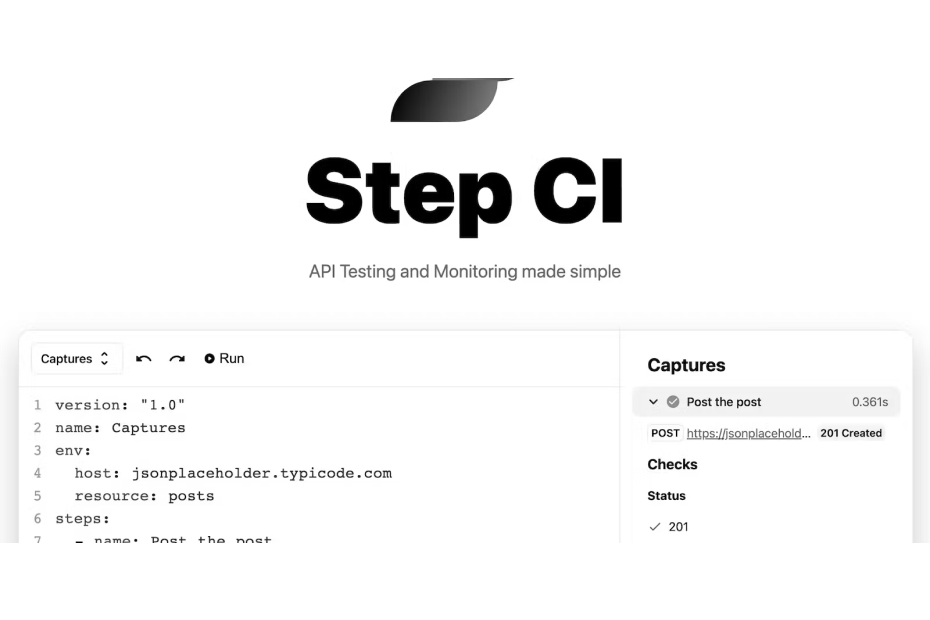 Step CI - Automated API testing and monitoring