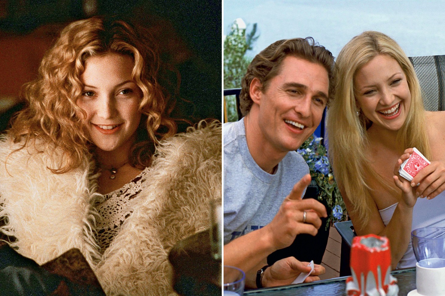 From left: her breakout role as Penny Lane in Almost Famous (2000); and with Matthew McConaughey in How to Lose a Guy in 10 Days