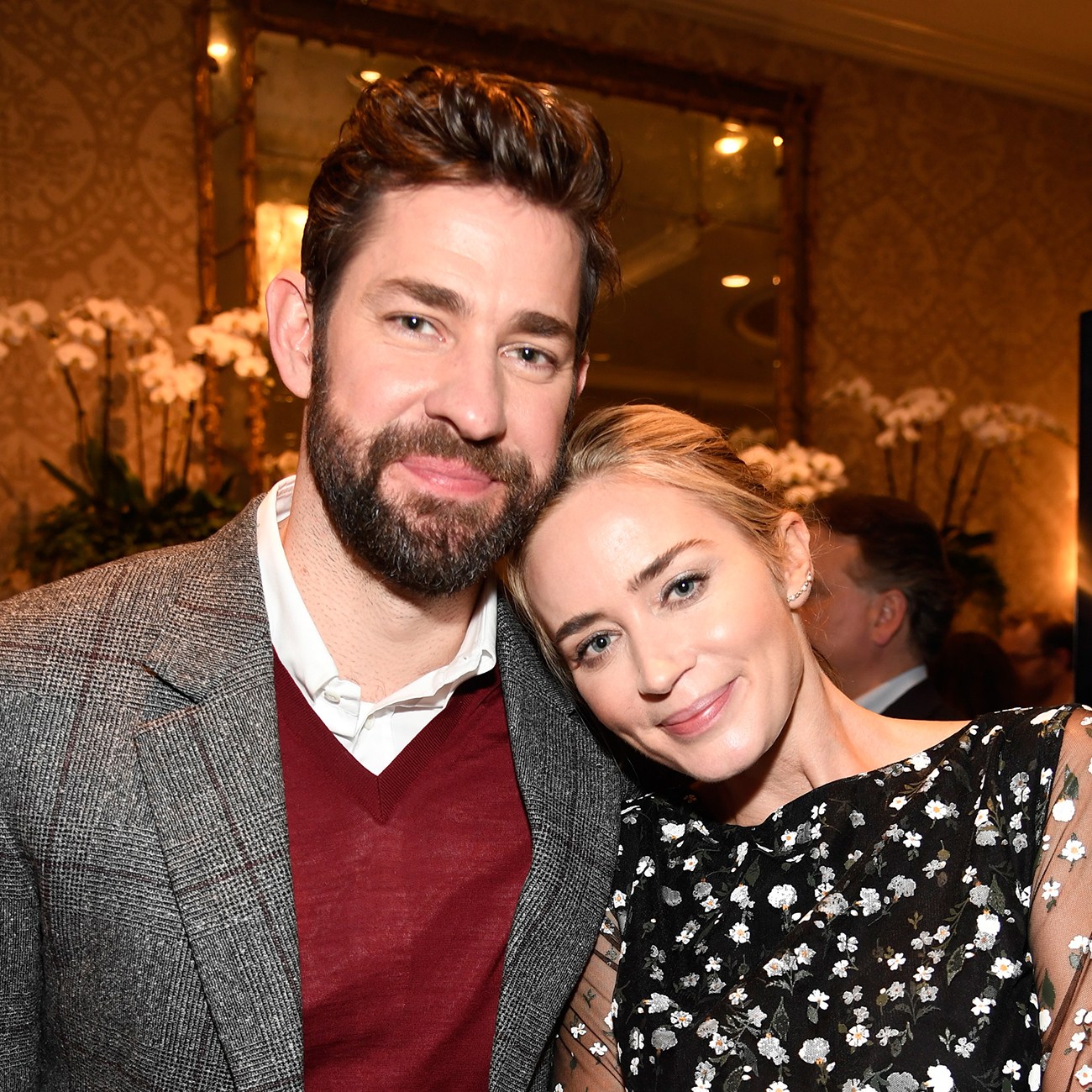 Blunt with her husband, John Krasinski