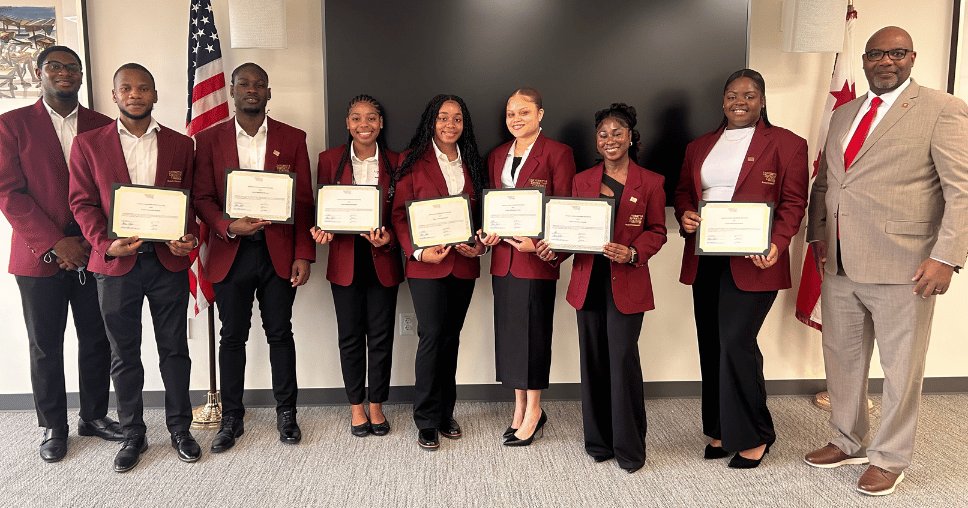 President Edington with Student Ambassadors