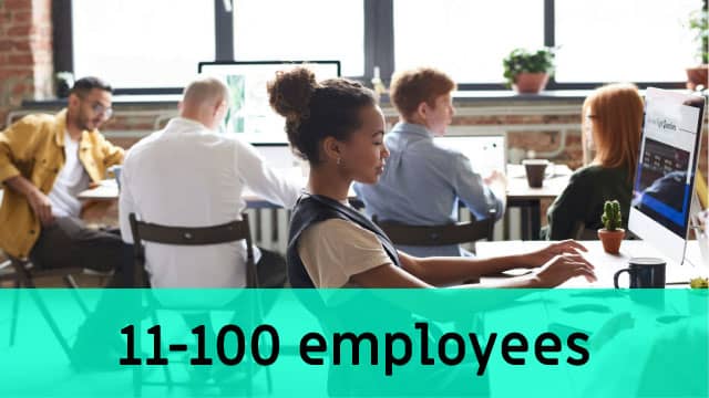 for 11 to 100 employees