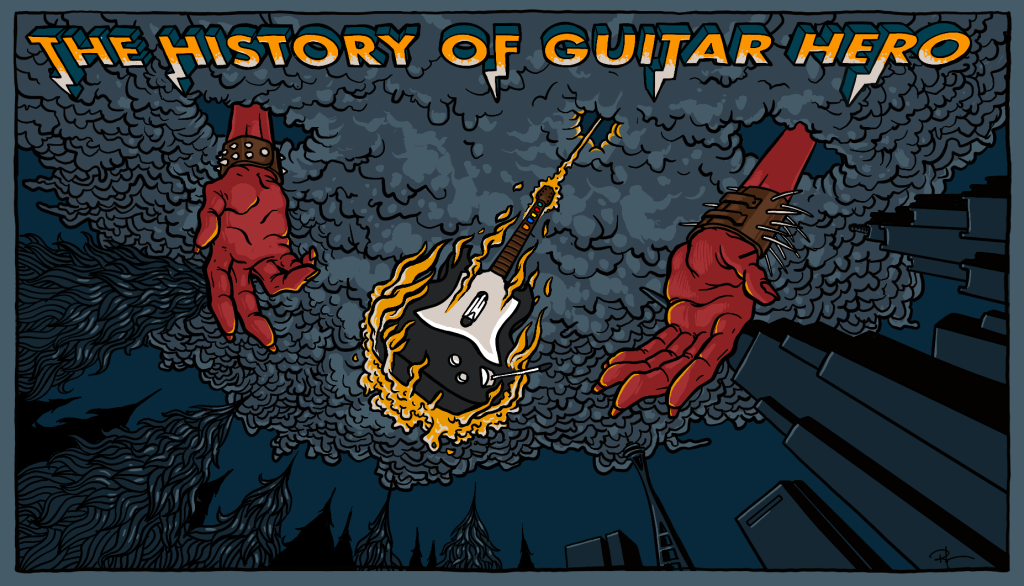 A burning Guitar