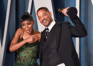 King Richard ​actors Saniyya Sidney and Will Smith attending the Vanity Fair Oscar Party 2022 after Will Smith slapped Chris Rock