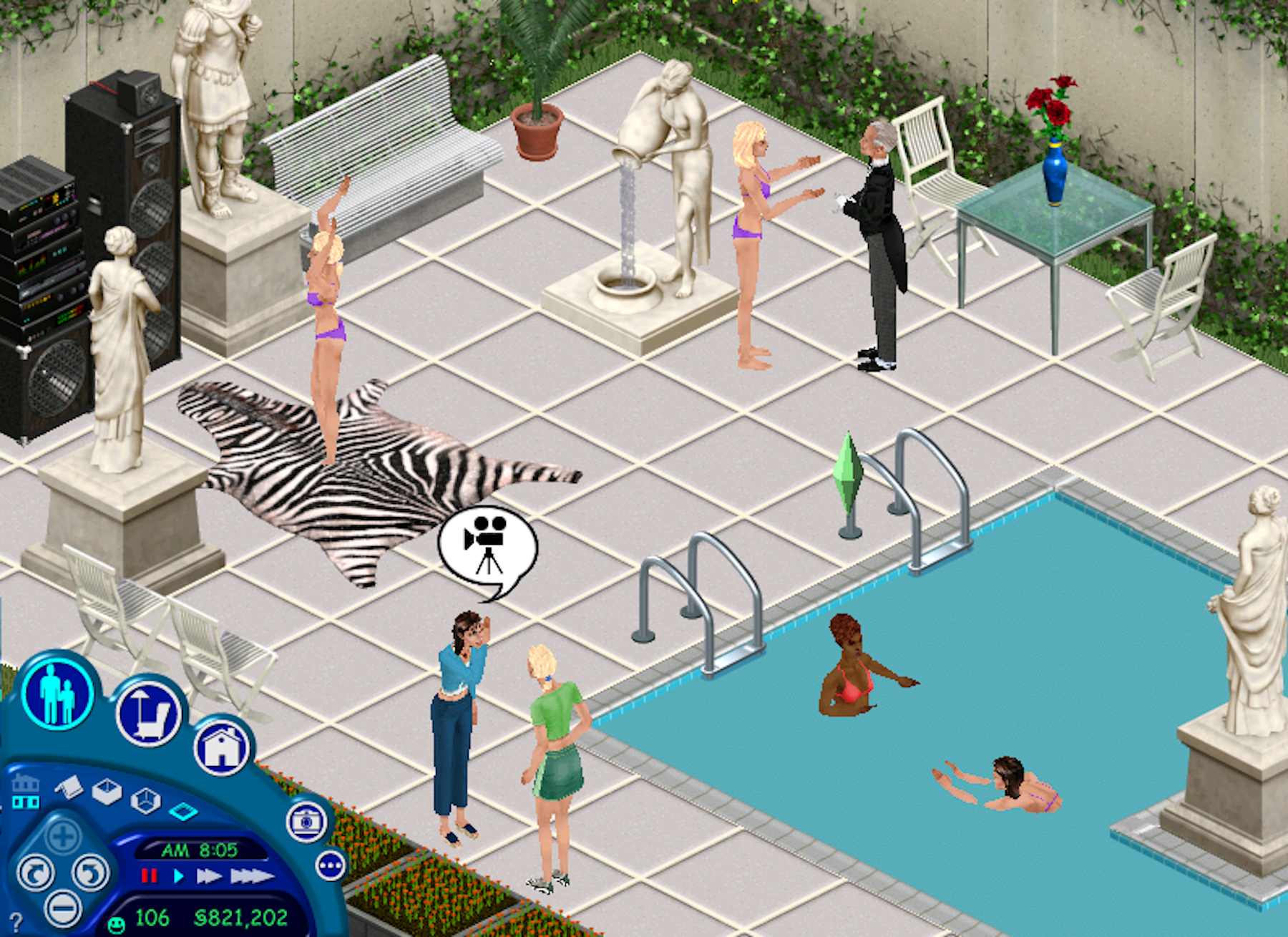 A screenshot of the original Sims game