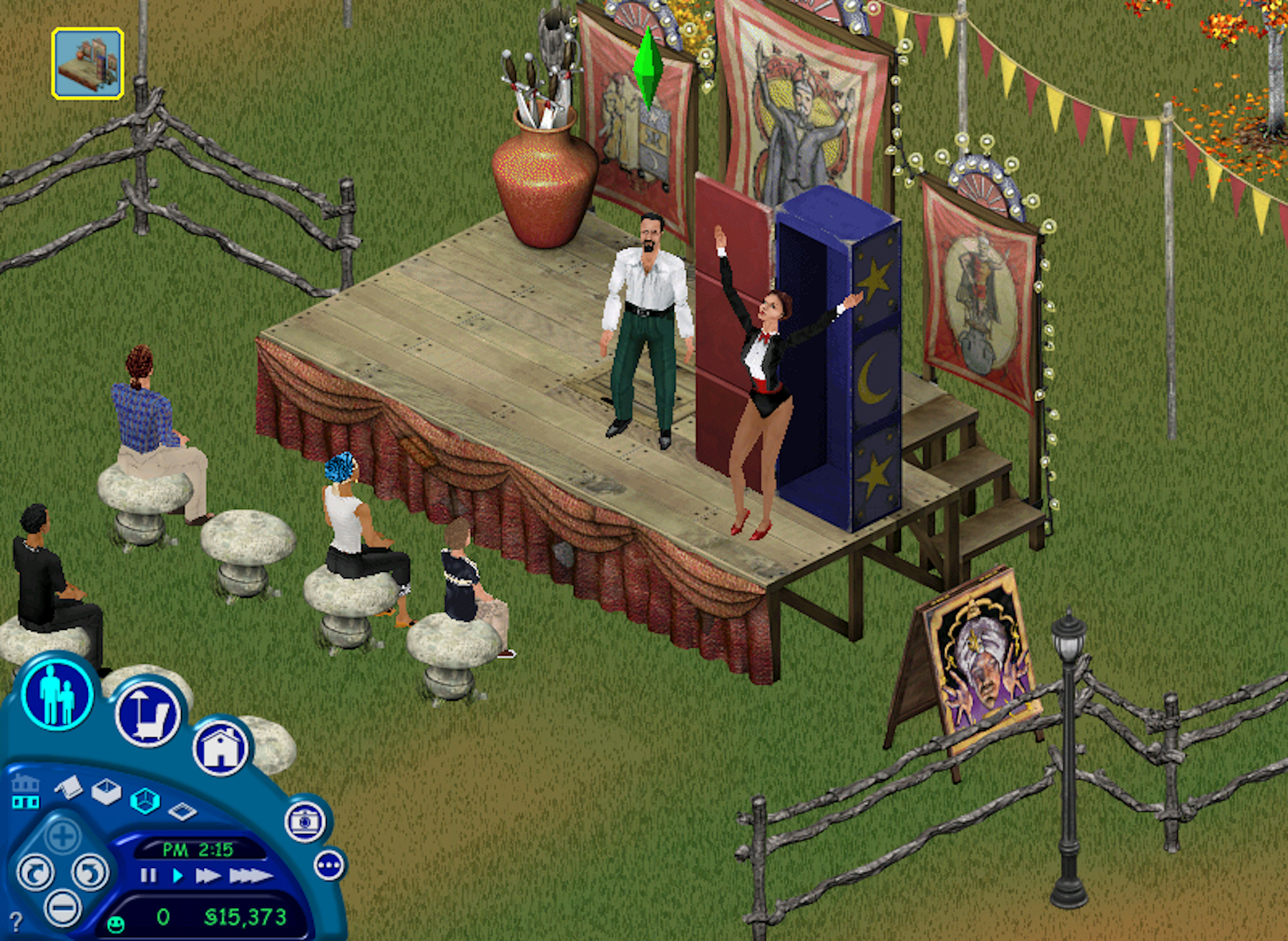 A screenshot of the original Sims game