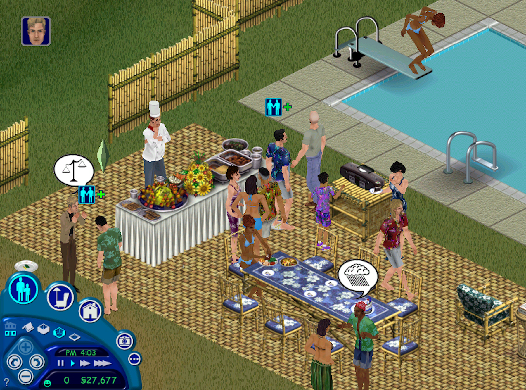 A screenshot of the original Sims game