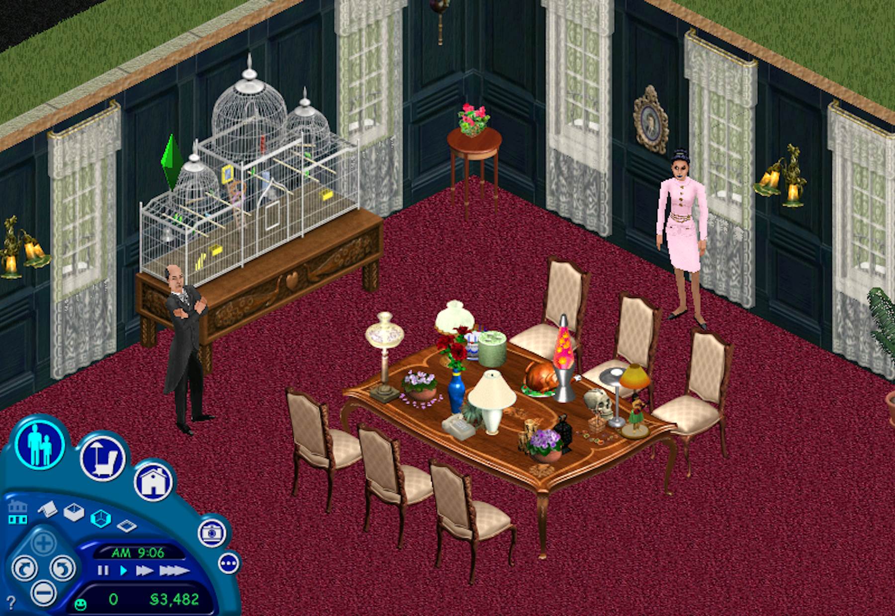 A screenshot of the original Sims game