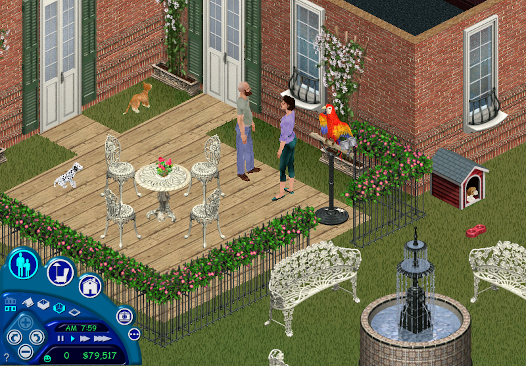 A screenshot of the original Sims game