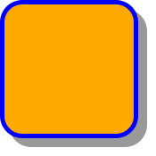 A round-cornered box with a light gray shadow the same shape                 as the border box offset 10px to the right and 10px down                 from directly underneath the box.