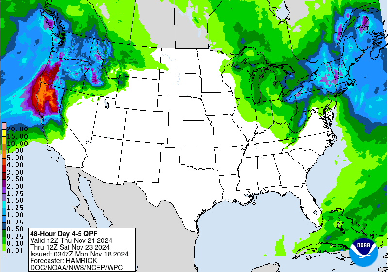 Weather Prediction Center Days 4 to 5 Precipitation Forecast