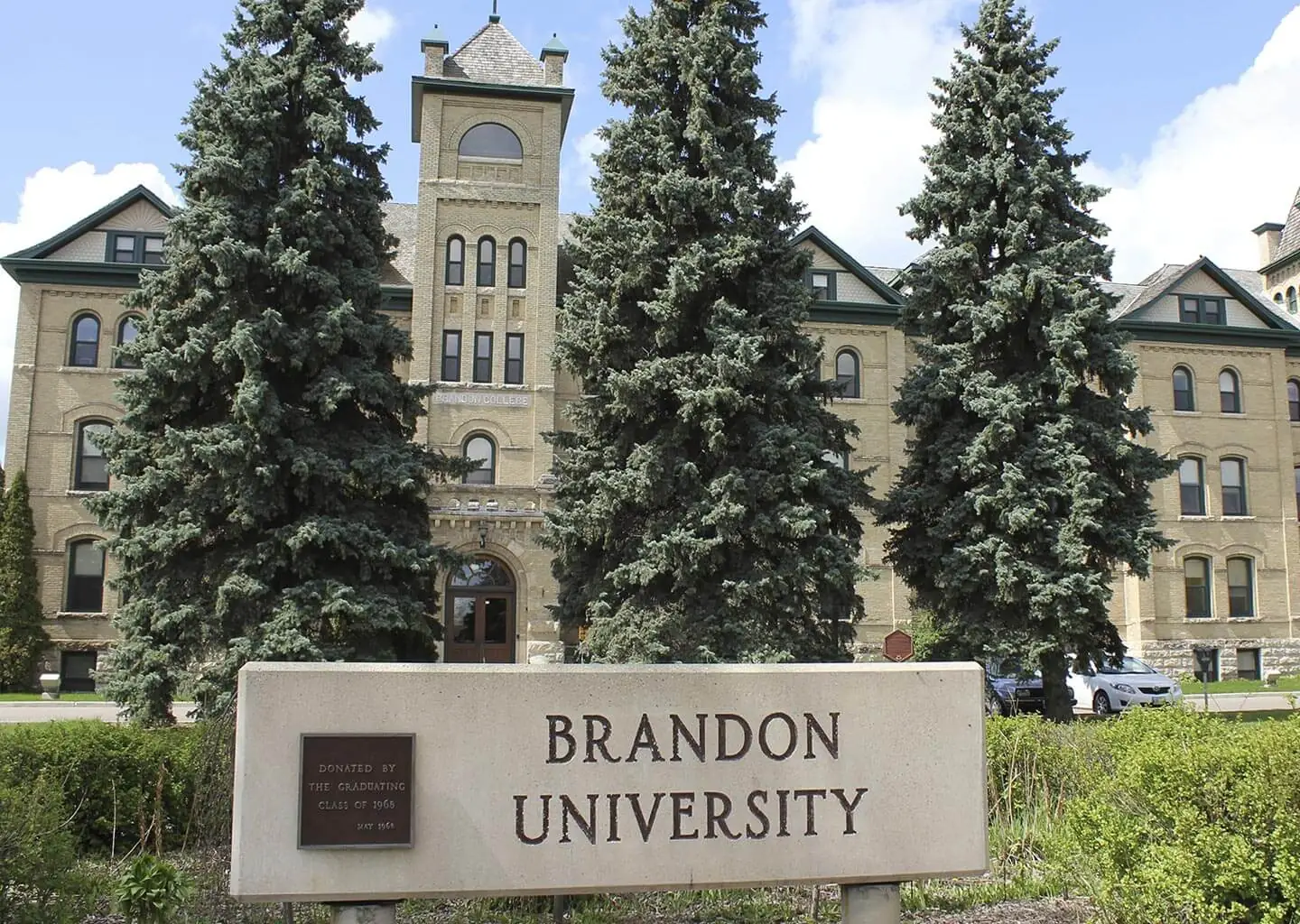 Brandon University Buildings and sign